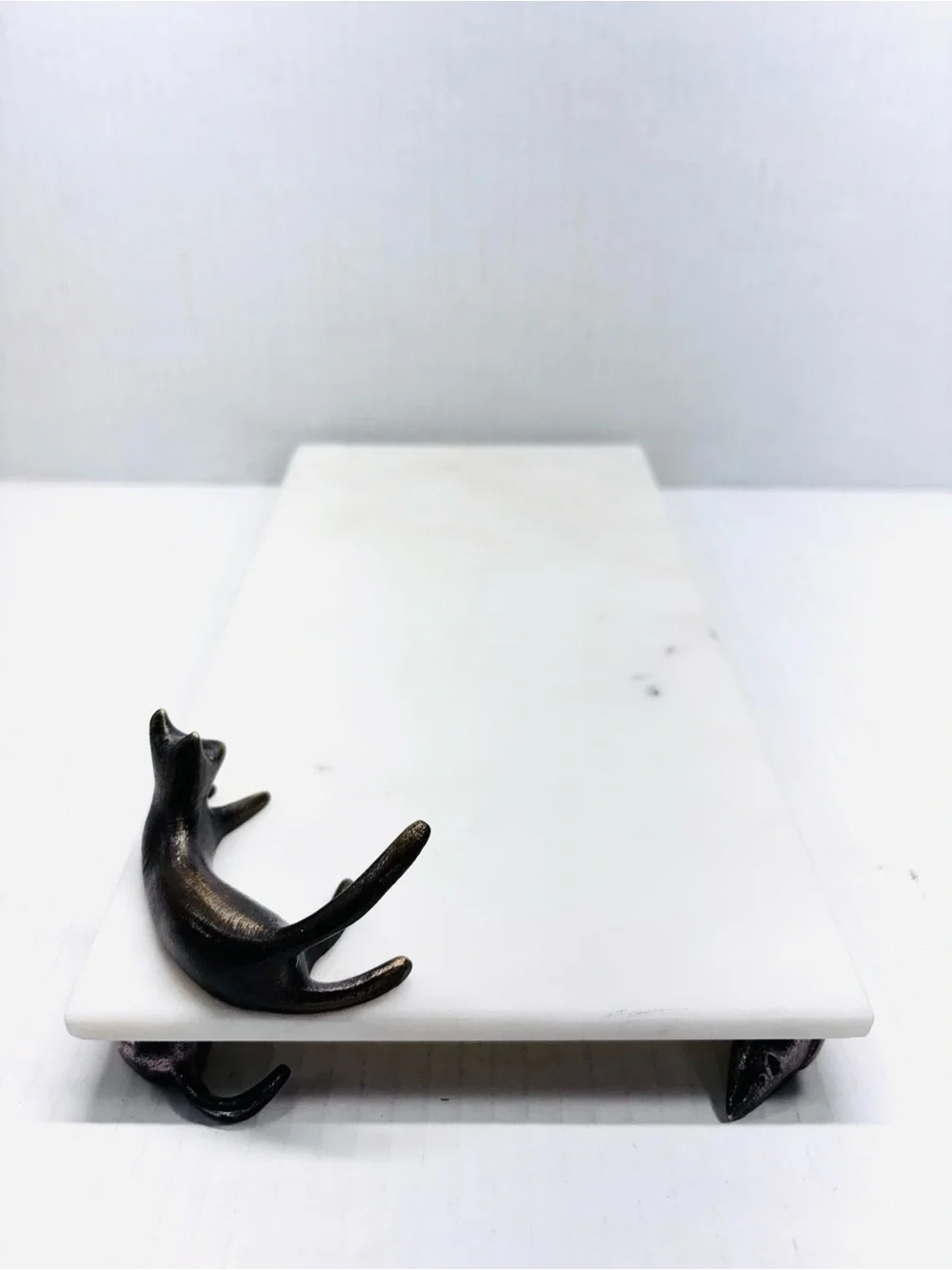 Vintage Michael Aram Cat Mouse Marble Serving Cheese Board Tray Witty Piece